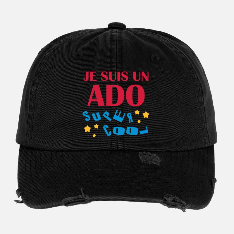 adolescent / enfant / ado / adolescente Casquette vintage effet usé Flexfit