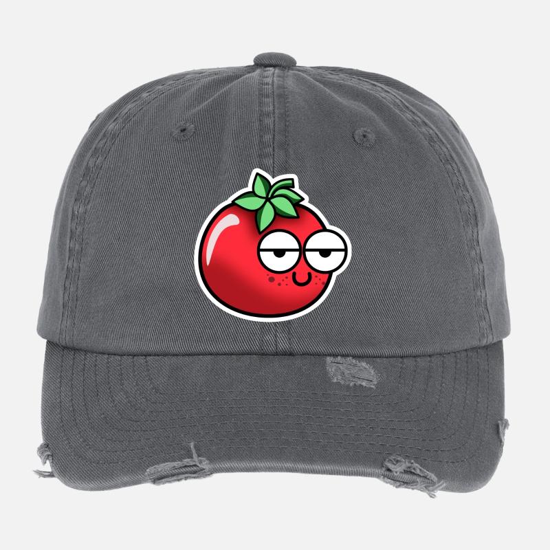 Tomate mit Gesicht Flexfit Vintage Destroyed Cap