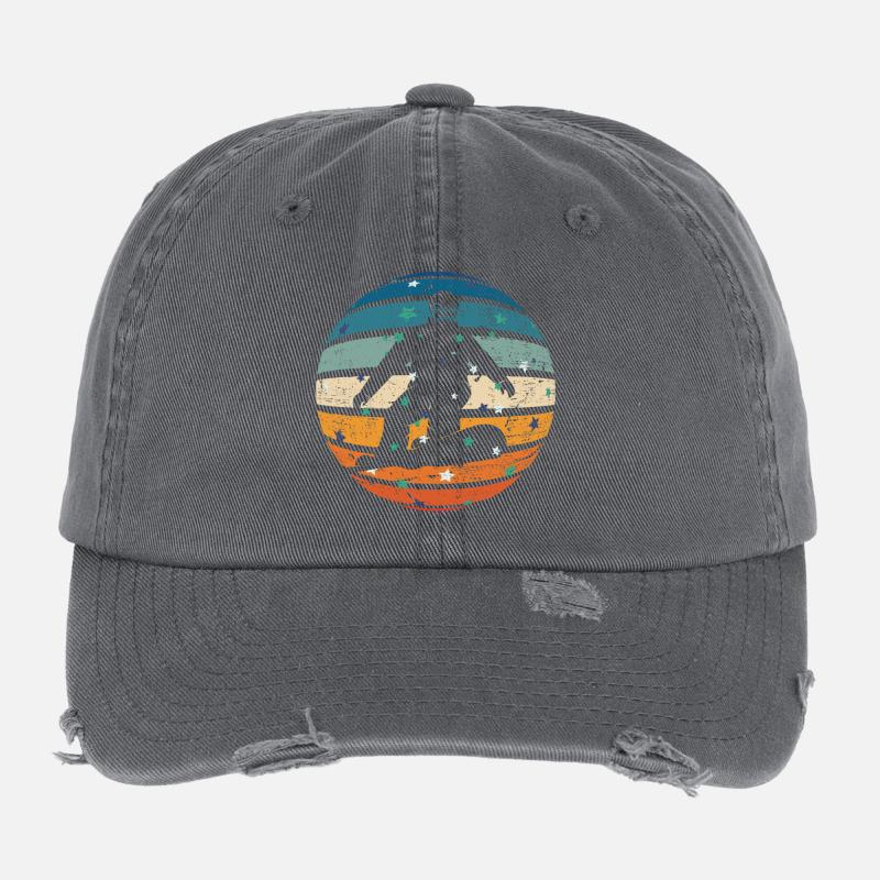 Snowboarder dans la boule de cristal Casquette vintage effet usé Flexfit