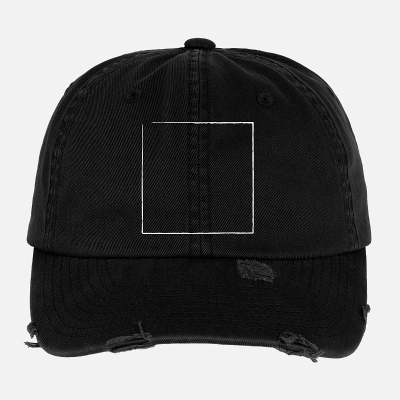 Frame brush frayed | Vectorgraphic - Flexfit Vintage Destroyed Cap - black