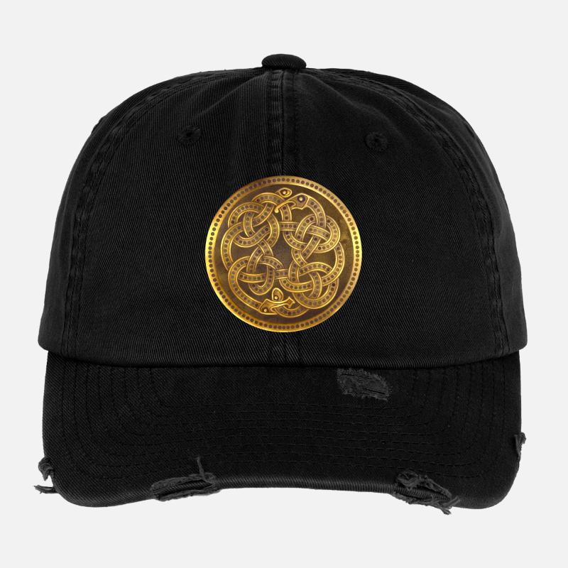 Golden Dragons - Flexfit Vintage Destroyed Cap - black