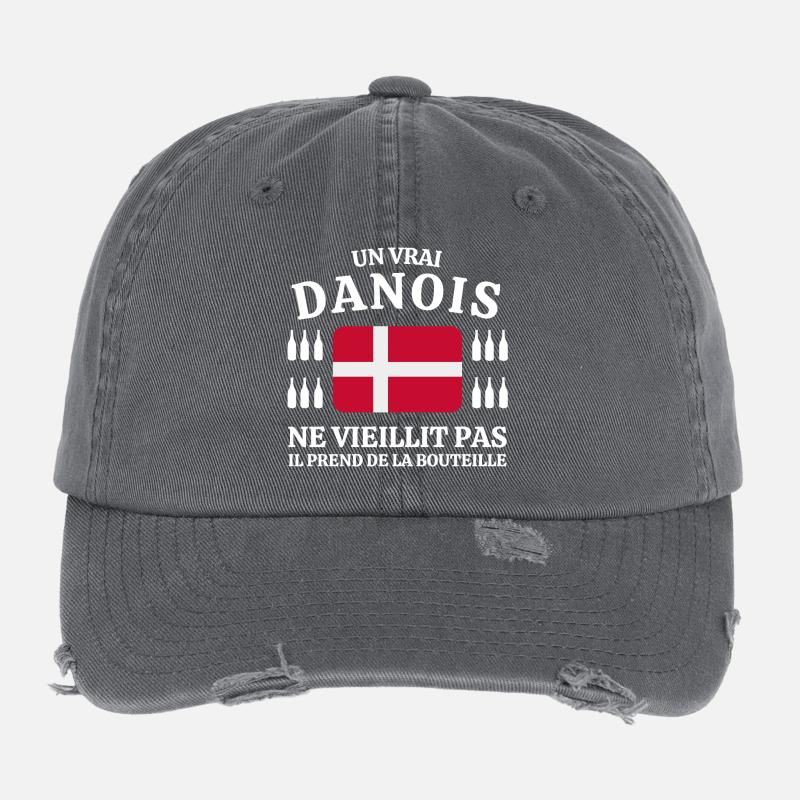 Danemark, Danois, je suis Danois Casquette vintage effet usé Flexfit