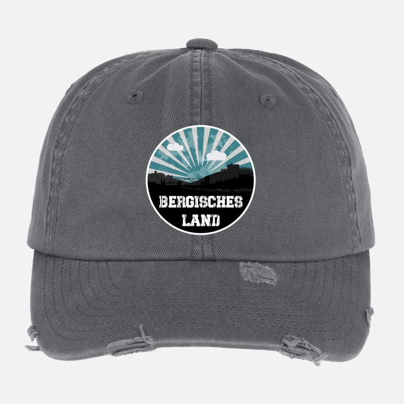 Bergisches Land Skyline Blue Hour Flexfit Vintage Destroyed Cap