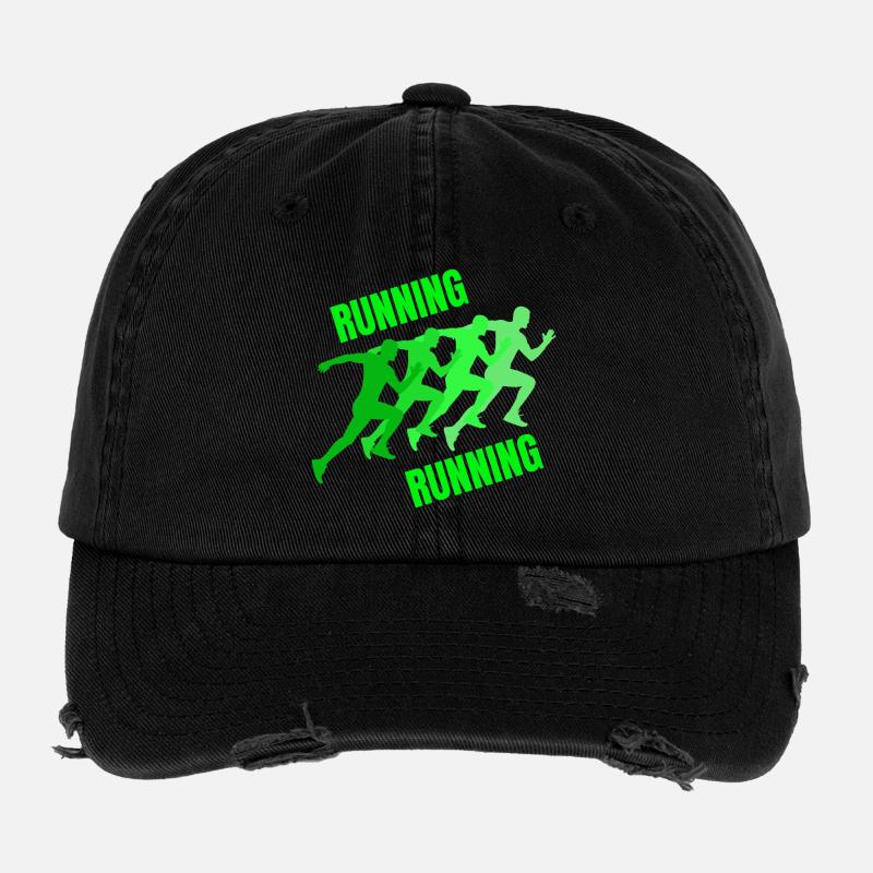 running, jogging, footing, course à pied, trail Casquette vintage effet usé Flexfit