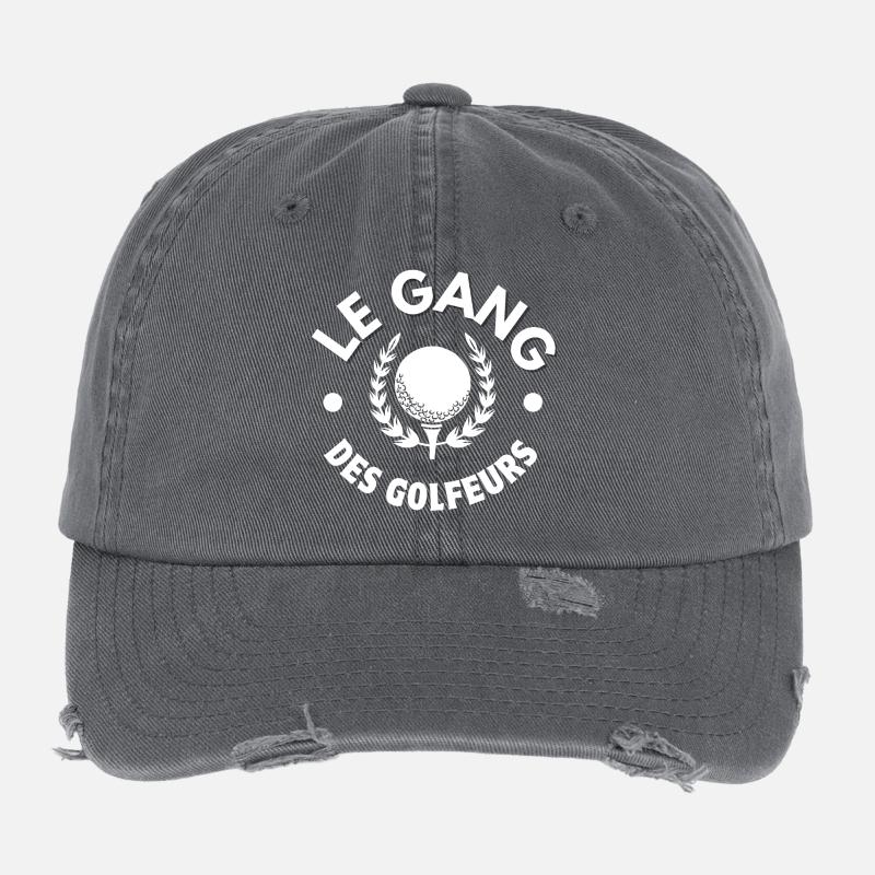 Golf, Golffan, Golfer Flexfit Vintage Destroyed Cap