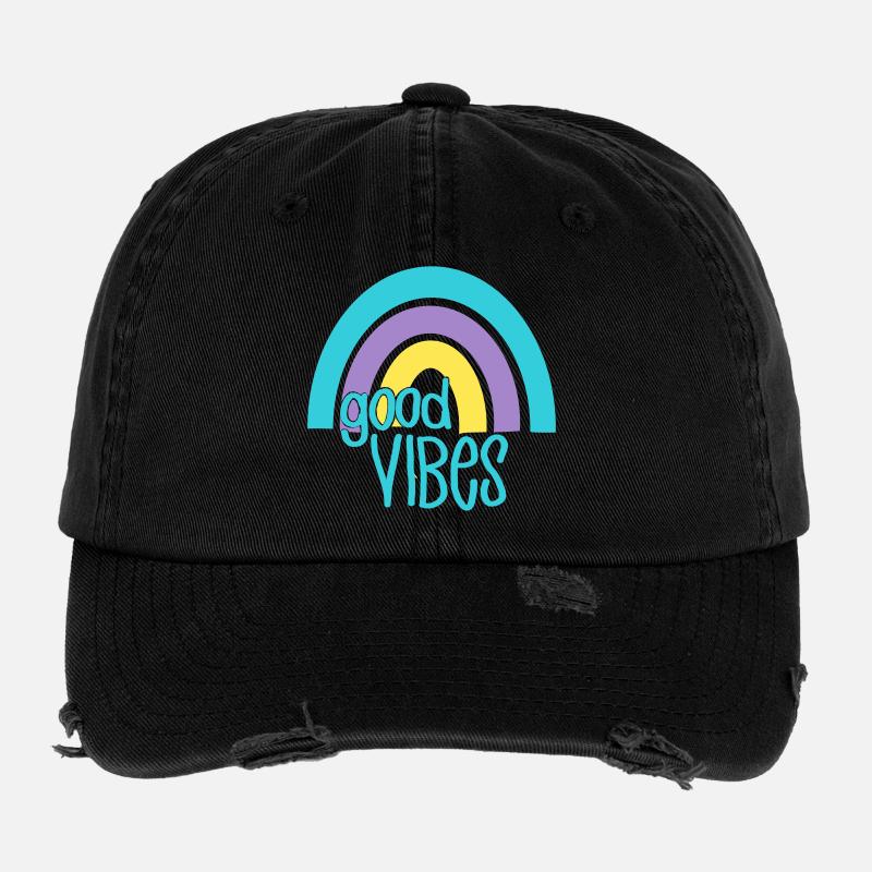 bonnes vibrations Casquette vintage effet usé Flexfit