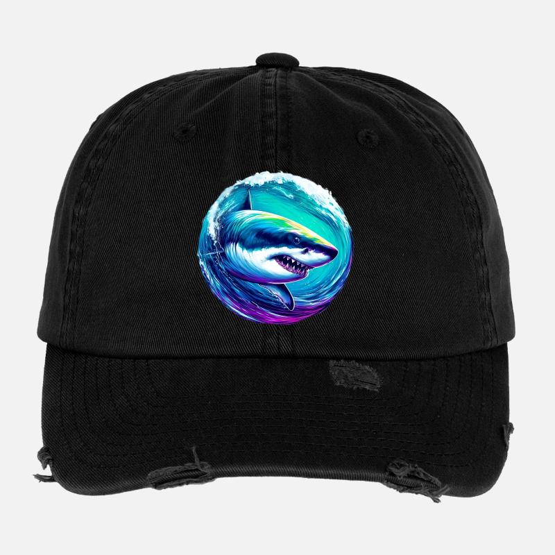 Shark Flexfit Vintage Destroyed Cap