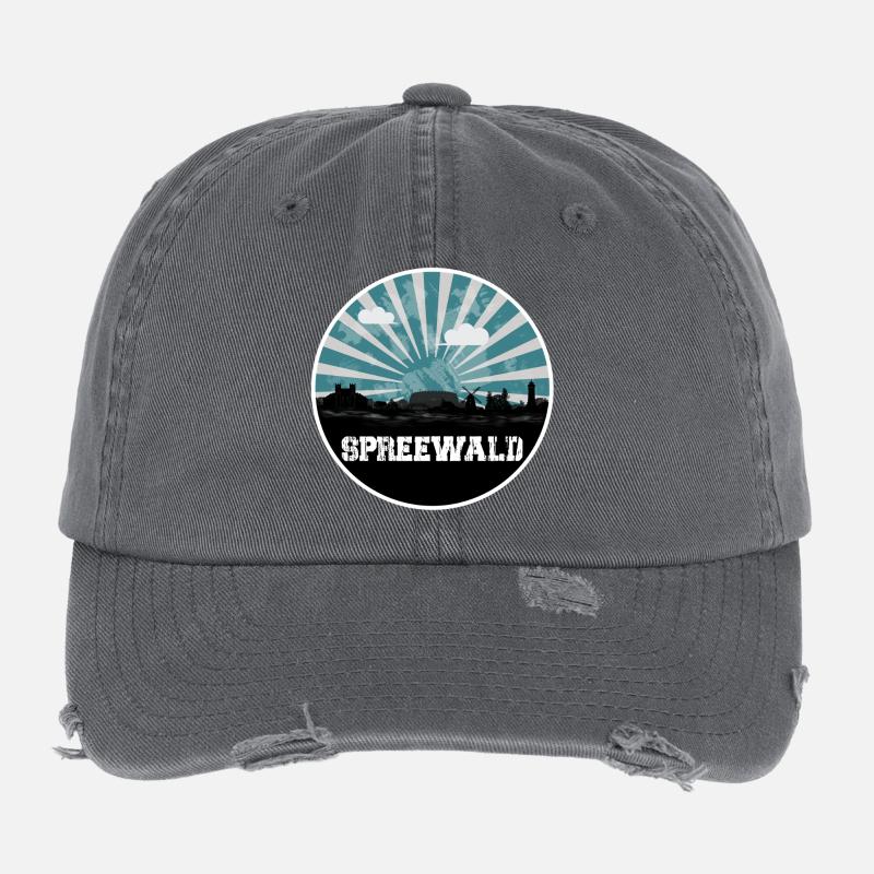 Ligne d’horizon de l’heure bleue de Spreewald Casquette vintage effet usé Flexfit