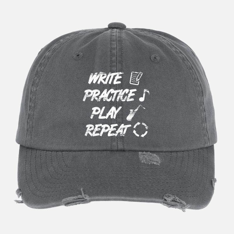Citation de saxophone de motivation Casquette vintage effet usé Flexfit