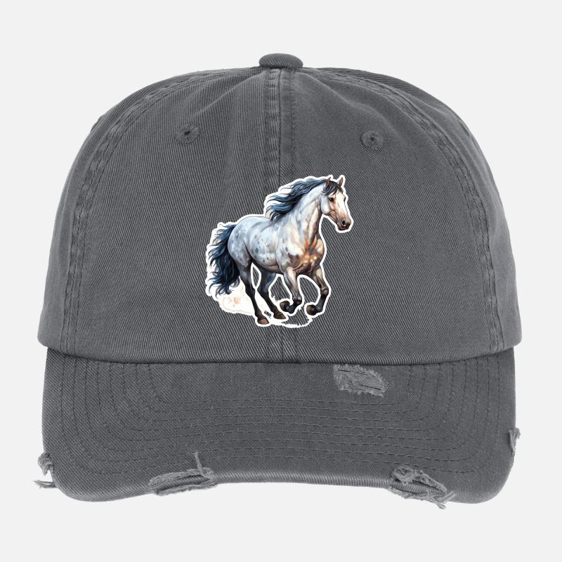 Cheval sauvage Casquette vintage effet usé Flexfit