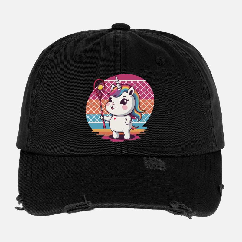 Licorne de tennis Casquette vintage effet usé Flexfit