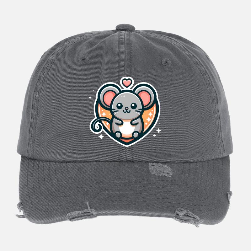 Souris préférée Casquette vintage effet usé Flexfit