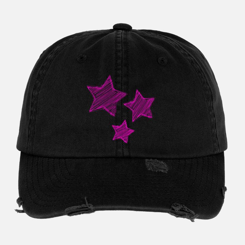 STAR. STARS. STAR. FEAST Flexfit Vintage Destroyed Cap