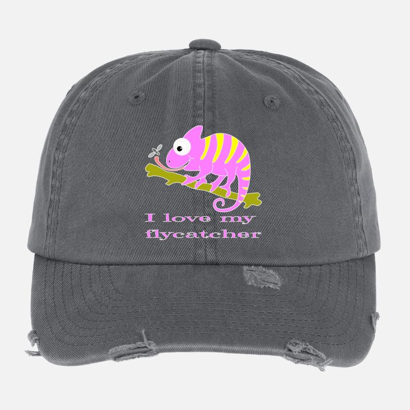 Animal caméléon Casquette vintage effet usé Flexfit