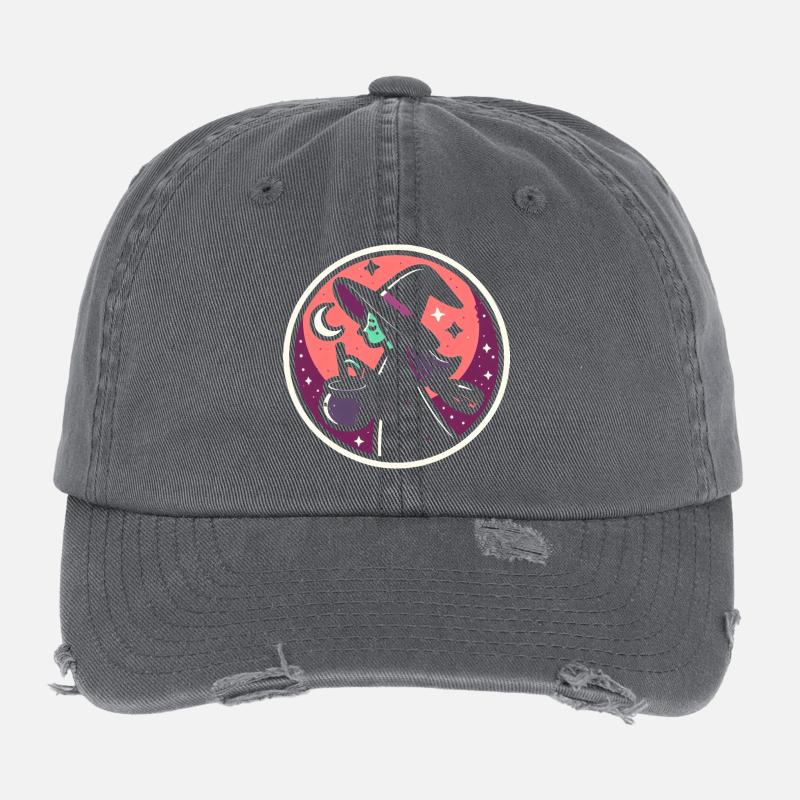Bande dessinée de sorcière Casquette vintage effet usé Flexfit