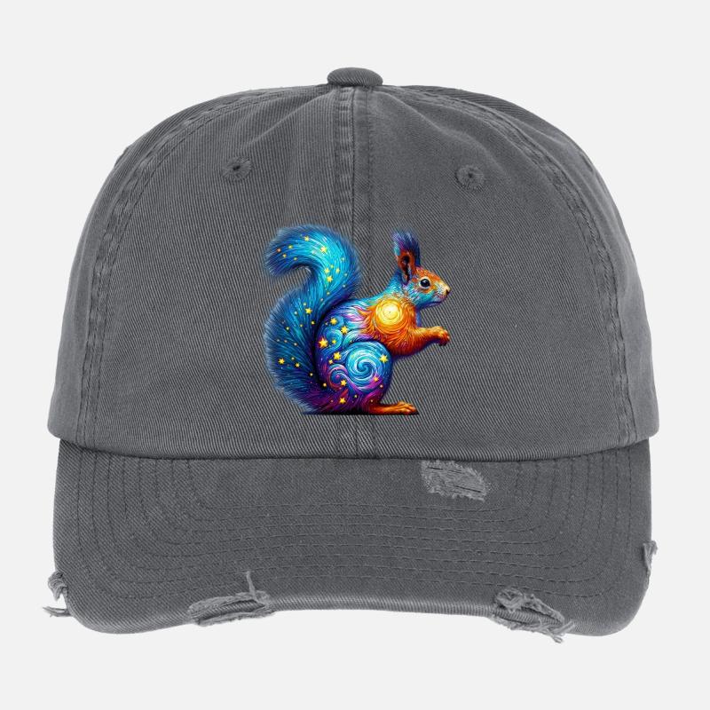 Écureuil Casquette vintage effet usé Flexfit