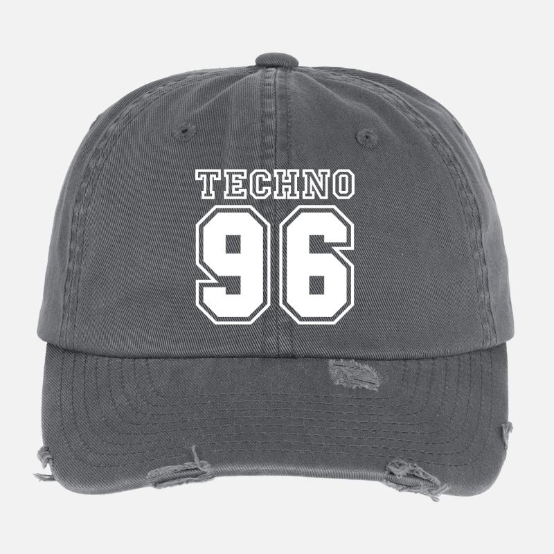 TECHNO 96 Flexfit Vintage Destroyed Cap