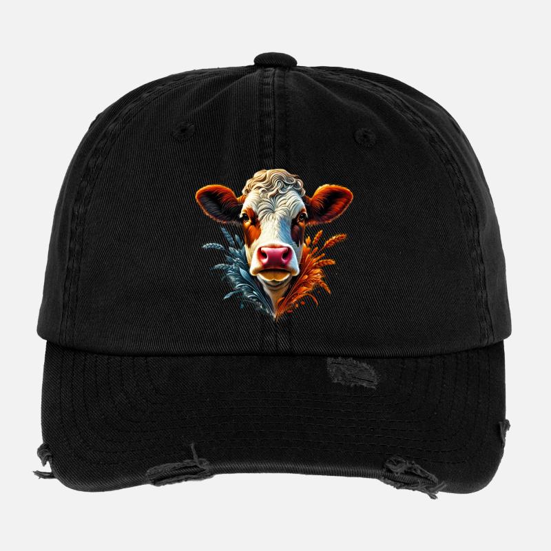 Vache Casquette vintage effet usé Flexfit