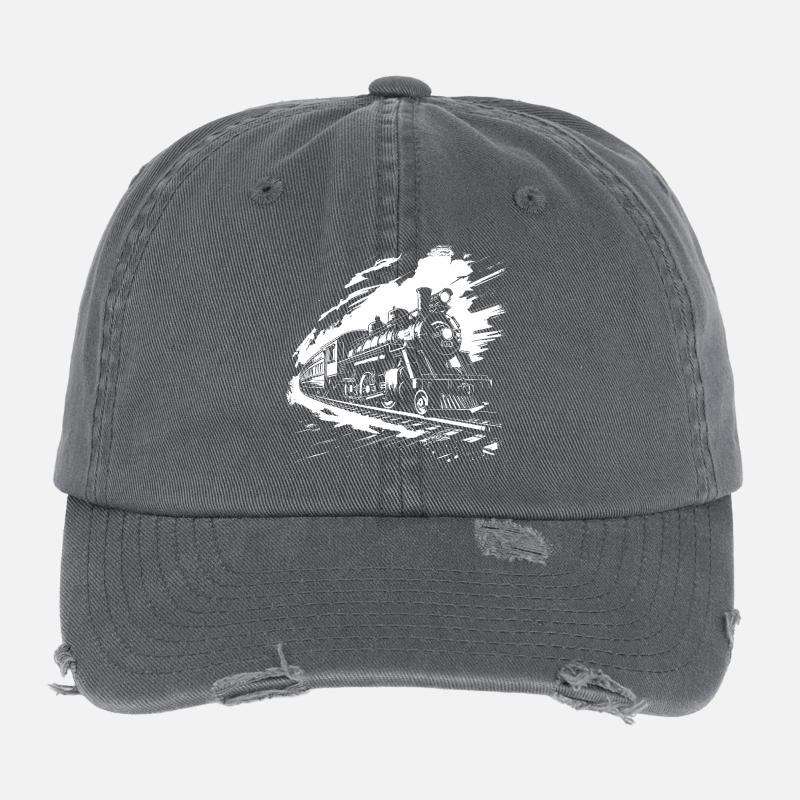 Railway Drawing Flexfit Vintage Destroyed Cap