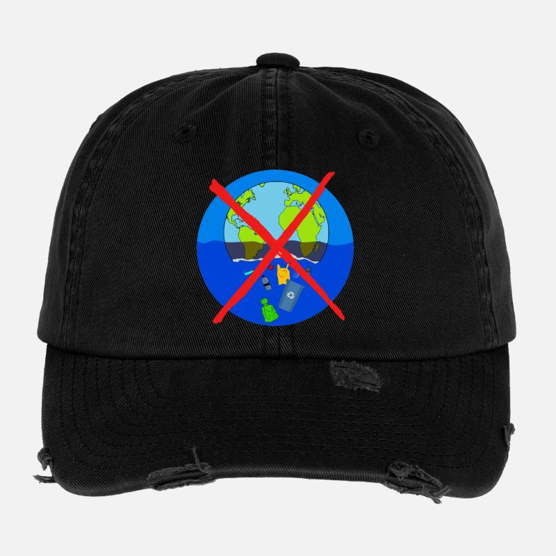 Planète terre Casquette vintage effet usé Flexfit