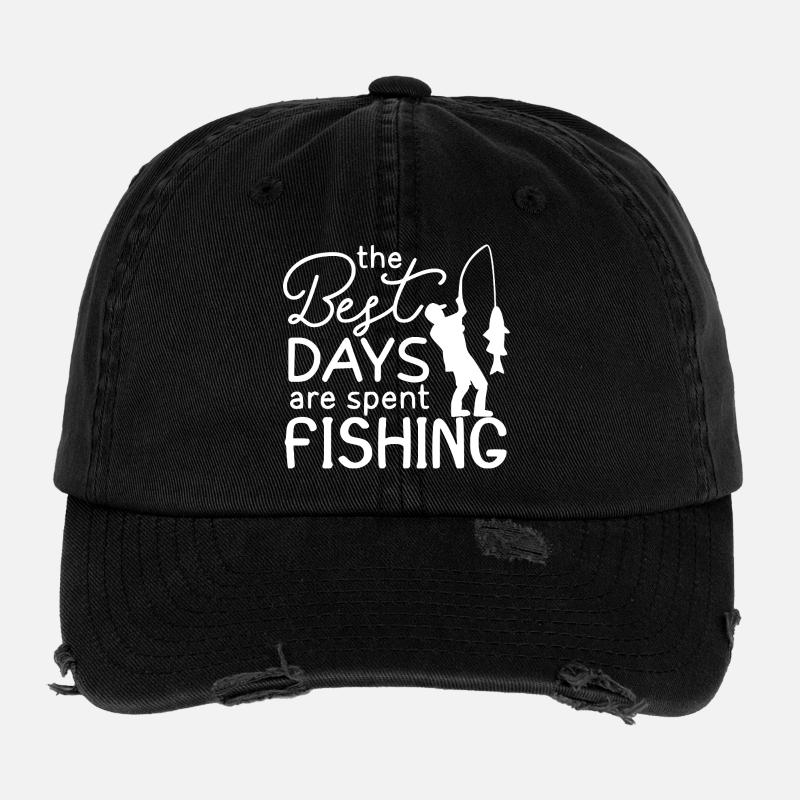 Fischer Zitat Silhouette Design - Flexfit Vintage Destroyed Cap - Schwarz