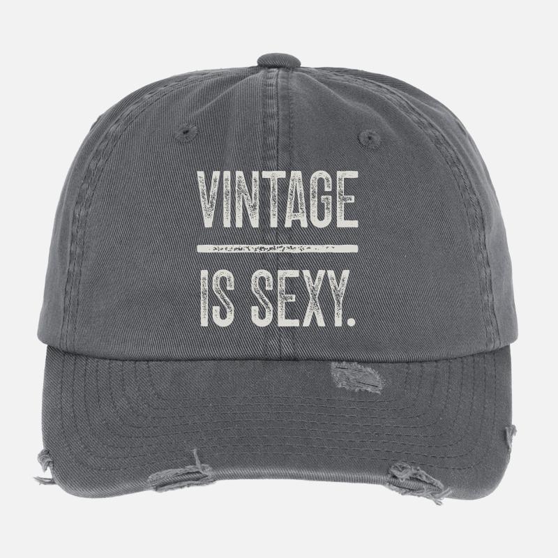 Vintage-Design ist ein sexy Distressed Effekt Flexfit Vintage Destroyed Cap