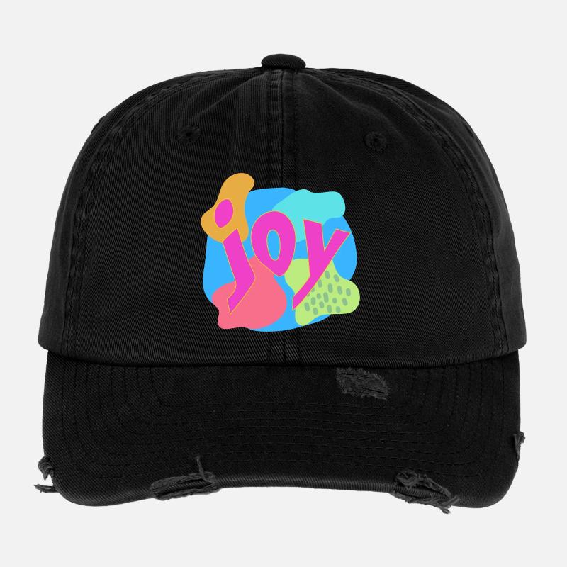 Expression vibrante de la joie dans le style pop art Casquette vintage effet usé Flexfit