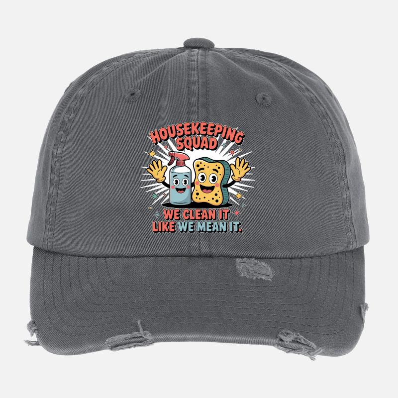 Conception de nettoyage amusante Casquette vintage effet usé Flexfit