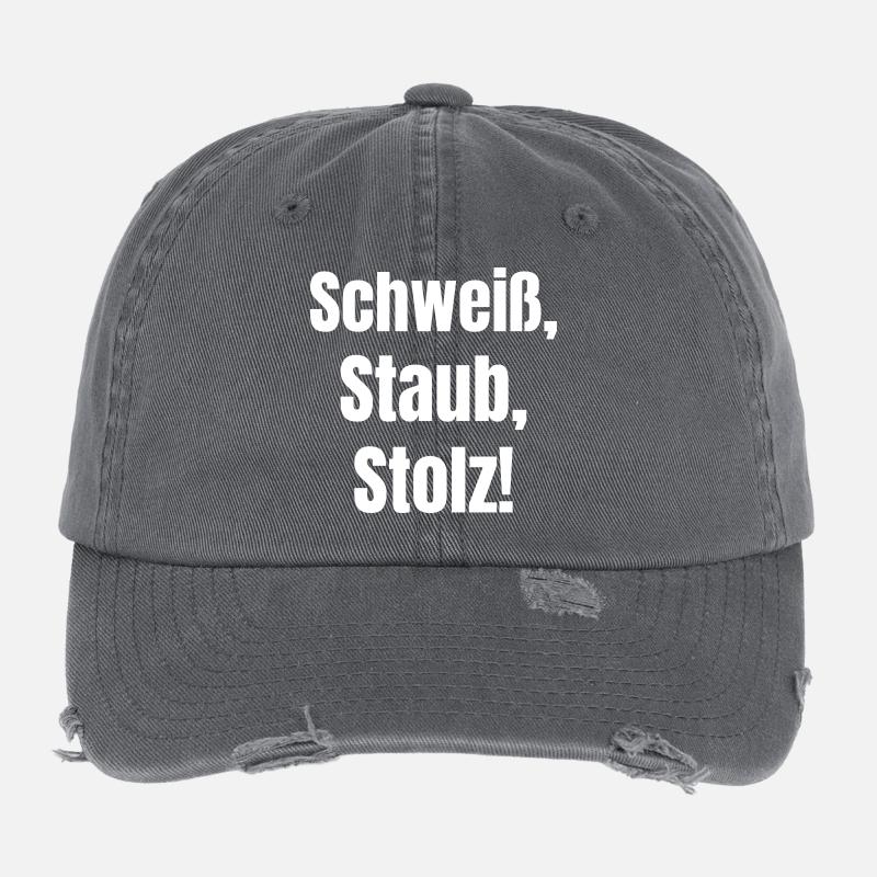 Schweiß, Staub, Stolz! Flexfit Vintage Destroyed Cap