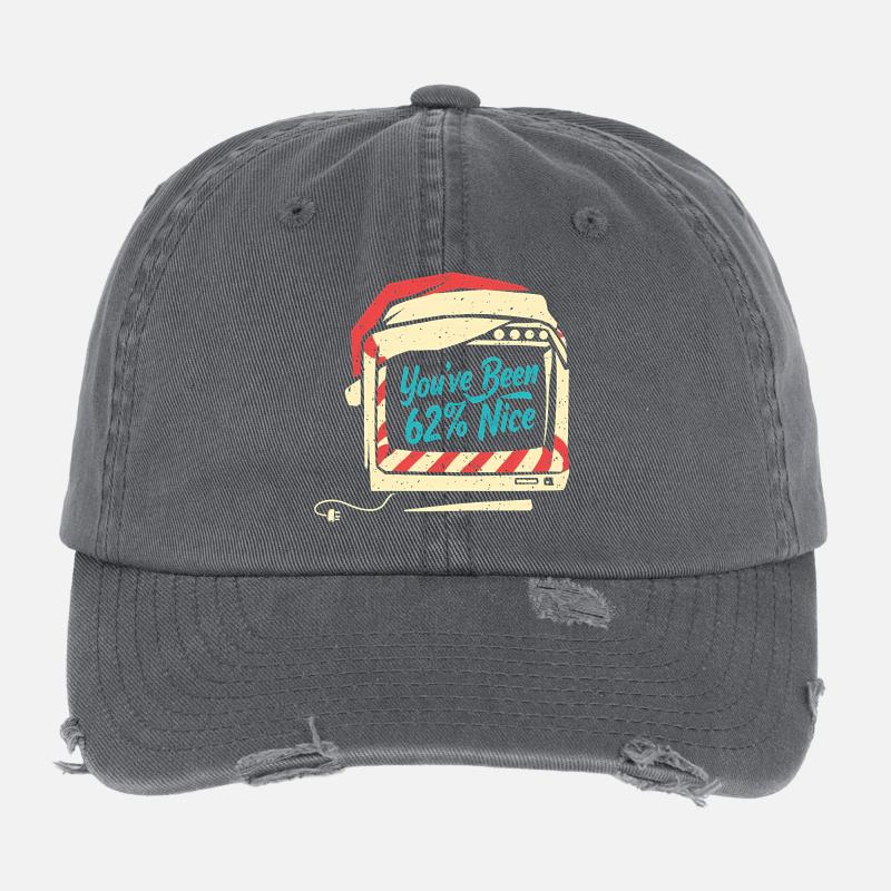 Tech Weihnachtsmann KI Humor Sarkastisch Geschenk Flexfit Vintage Destroyed Cap