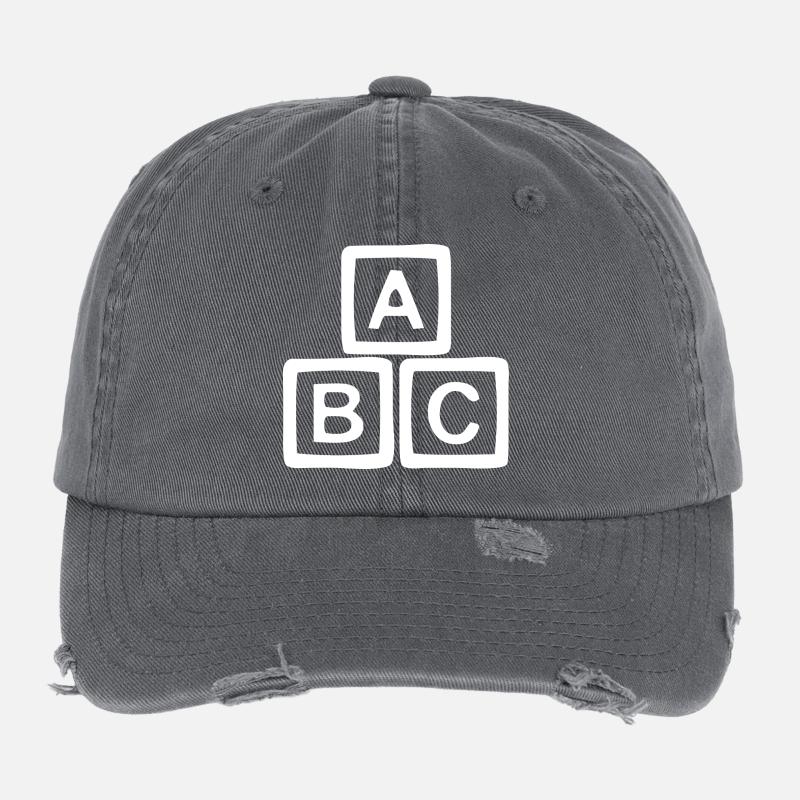 ABC-Blockschild-Stil Flexfit Vintage Destroyed Cap