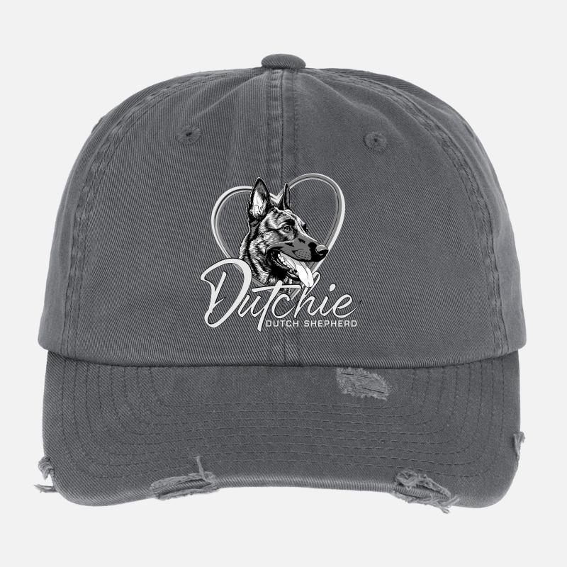Dutch Shepherd Dog Flexfit Vintage Destroyed Cap