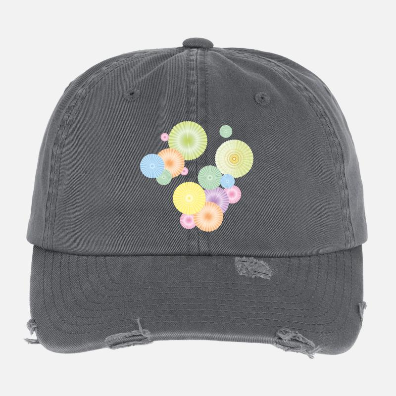 Pastel rosettes – decorative fan structure Flexfit Vintage Destroyed Cap