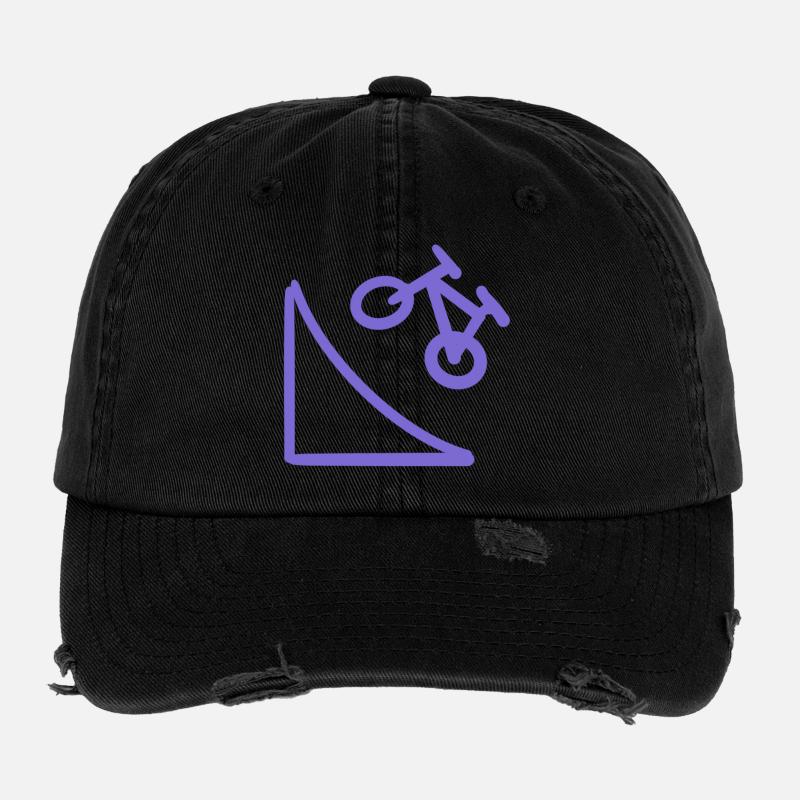 Cascade sur la rampe à vélo Néon Violet Casquette vintage effet usé Flexfit