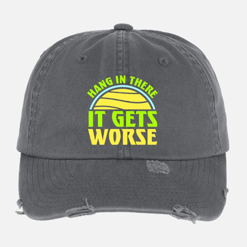 Tiens bon, ça empire. Drôle de plaisir. Dire Casquette vintage effet usé Flexfit