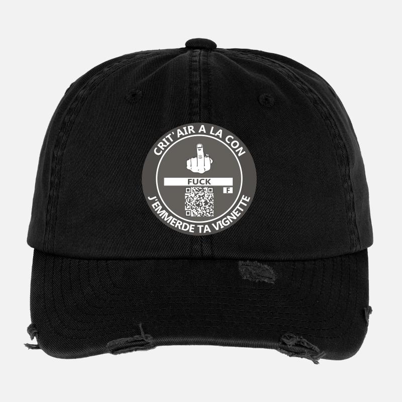 Stupid Crit'air sticker Flexfit Vintage Destroyed Cap