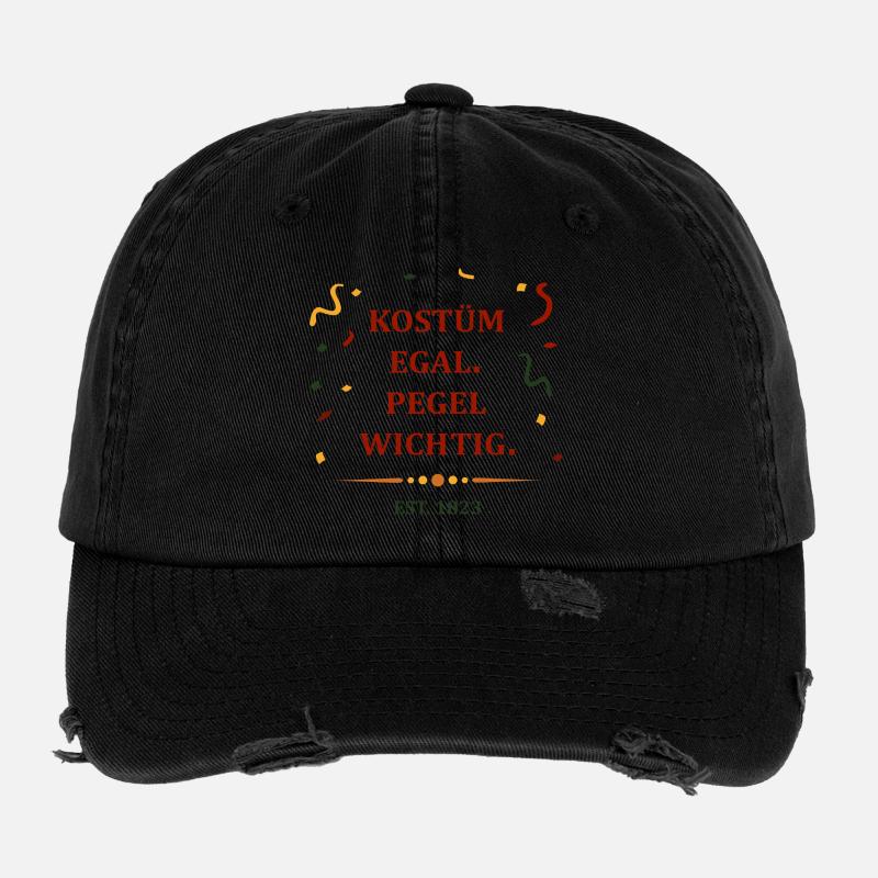 Costume doesn't matter. Level important. – Carnival Party Shirt Flexfit Vintage Destroyed Cap