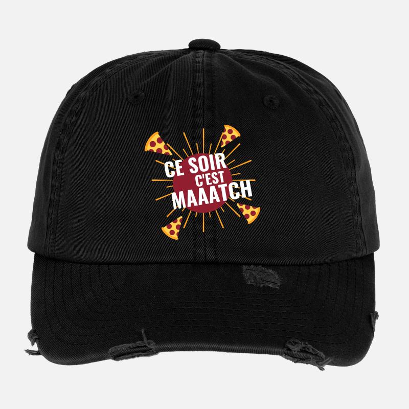 Heute Abend ist es Maatch Pizza Flexfit Vintage Destroyed Cap