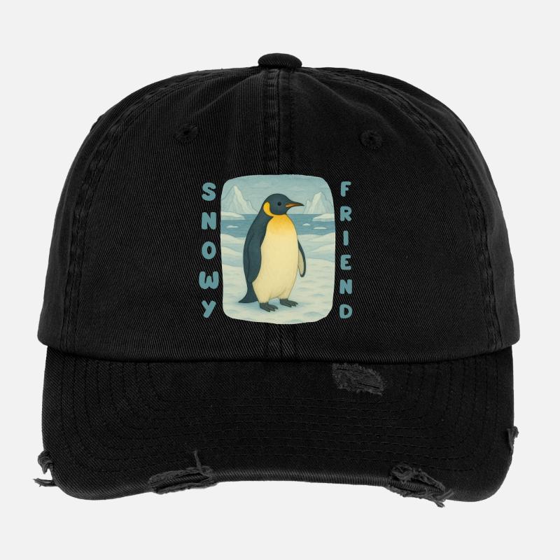 Pinguin-Schneefreund Flexfit Vintage Destroyed Cap