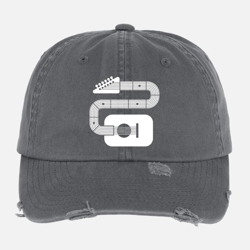 Abstrakte Formgitarre Flexfit Vintage Destroyed Cap
