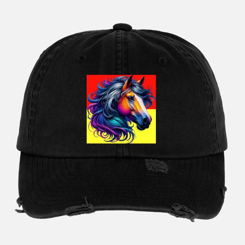 cheval Casquette vintage effet usé Flexfit