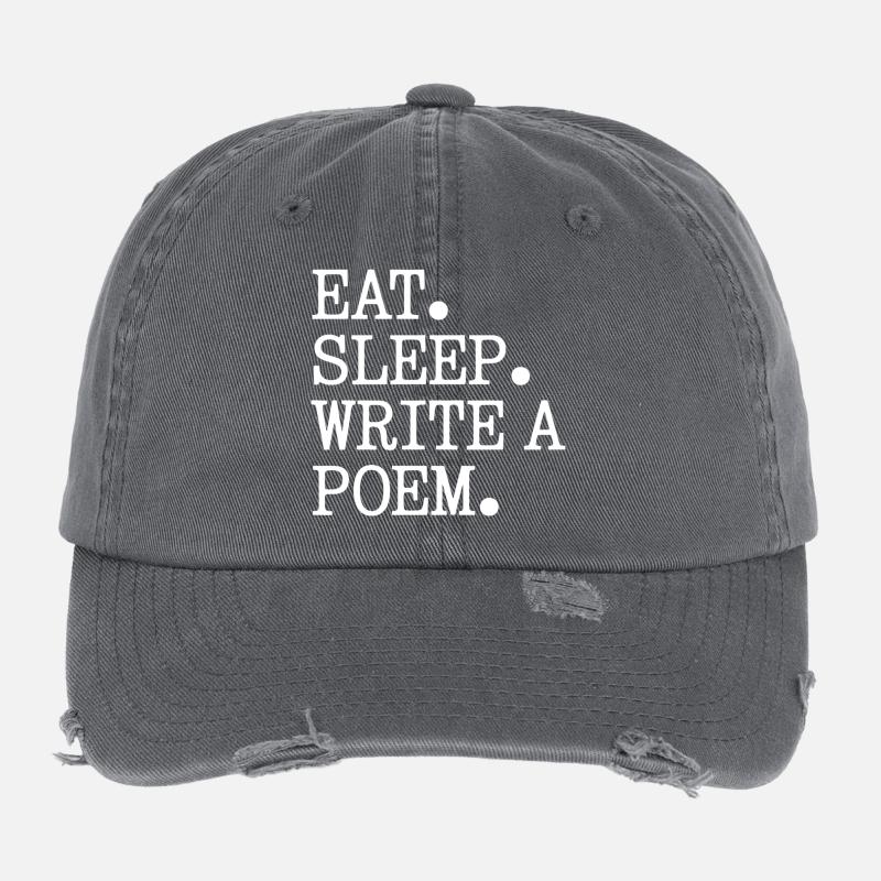 Eat Sleep Write A Poem Flexfit Vintage Destroyed Cap