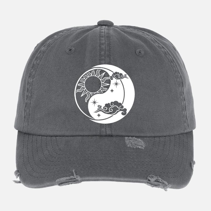 Yin Yang Casquette vintage effet usé Flexfit