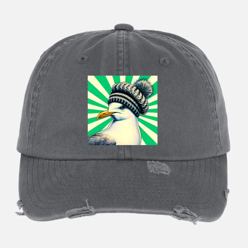 mouette Casquette vintage effet usé Flexfit
