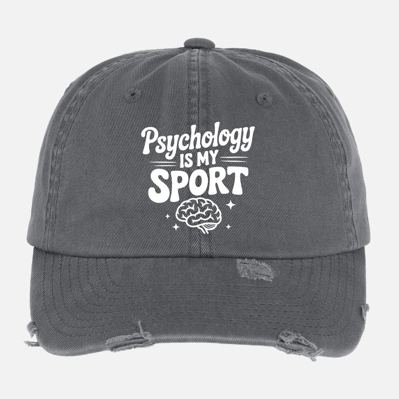 La psychologie, c’est mon sport Casquette vintage effet usé Flexfit