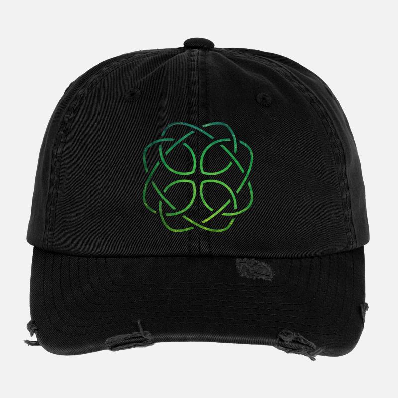 Celtic Knot Casquette vintage effet usé Flexfit