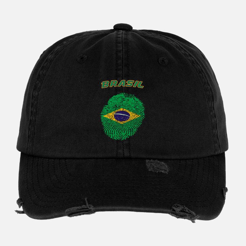 Brazil Flexfit Vintage Destroyed Cap
