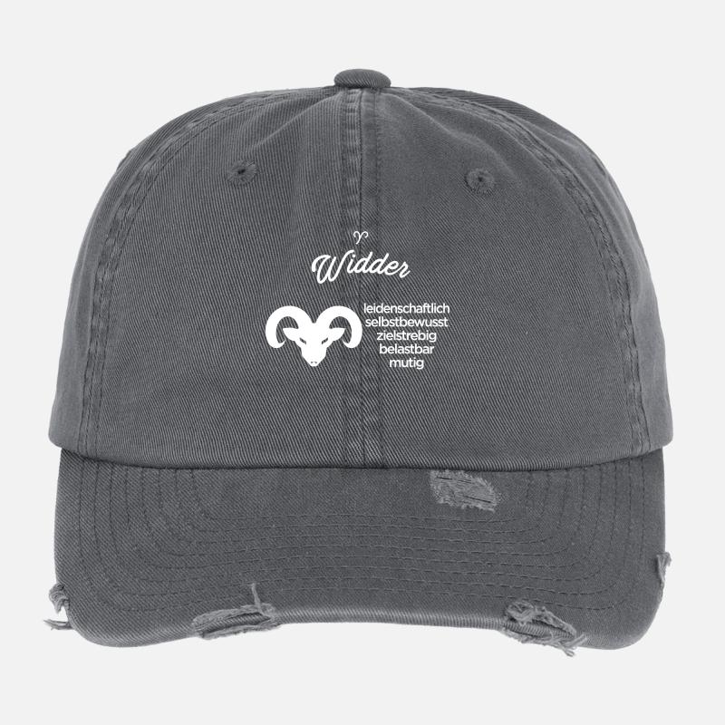 Sternzeichen Widder Flexfit Vintage Destroyed Cap