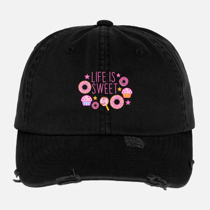 La vie est douce Casquette vintage effet usé Flexfit