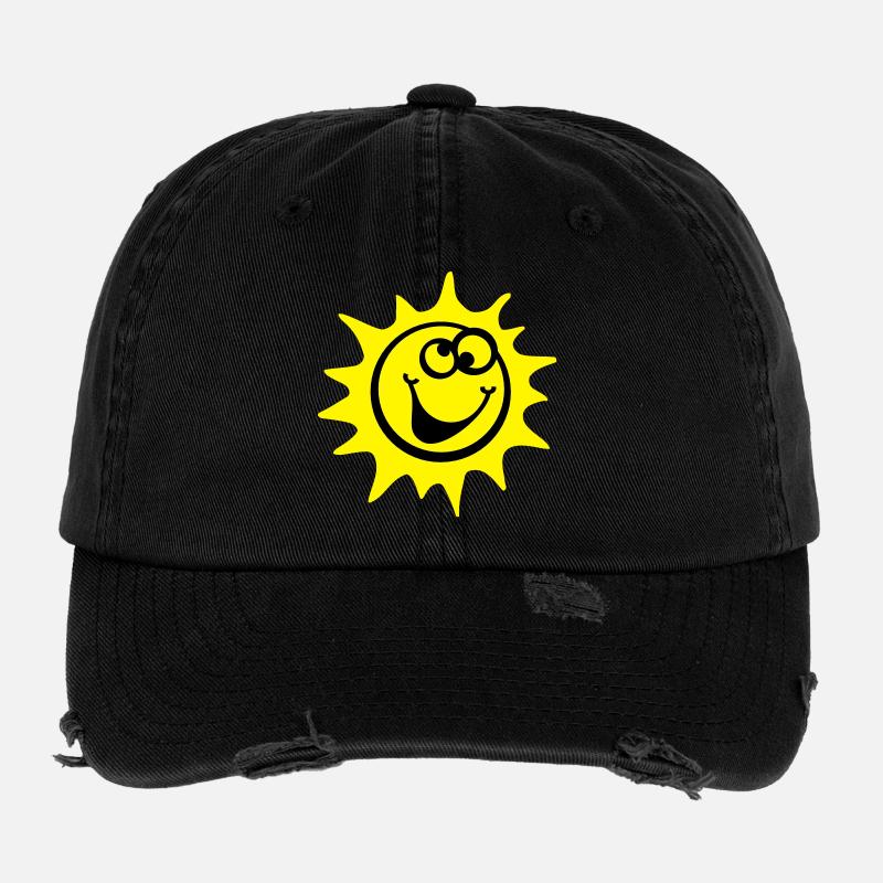 soleil 2c style de bande dessinée Casquette vintage effet usé Flexfit
